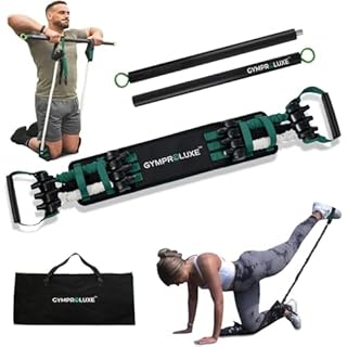 Gymproluxe Original Resistance Bands Bar Set - Exercise Band Set for Home Gym - 90KG Workout Band Set - Multi Gym Fitness Equipment For Home Workout