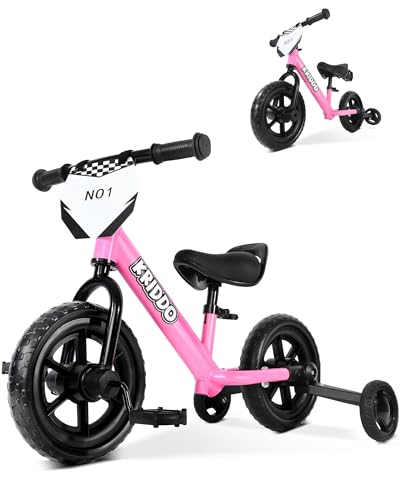 Image of KRIDDO 2-in-1 Tricycle and Balance Bike for 2 Year Old with Training Wheels