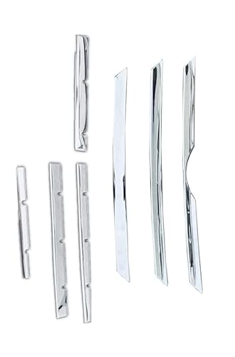 ダイハツ ハイゼットトラックに対応(HIJET TRUCK) 10代目 前期型 S500P/S510P 2014年〜2021年 フロント グリル バンパー カバー ガーニッシュフレーム 上側3pcs+下側4pcs (シルバー)