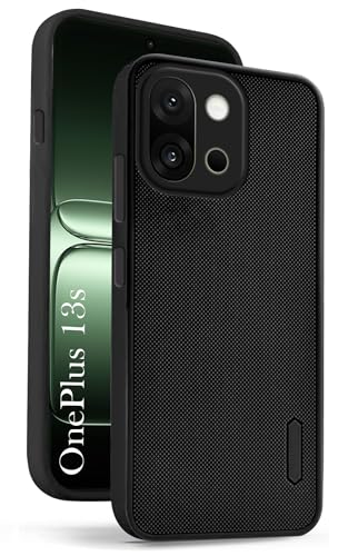 Image of Jkobi Back Cover Case for OnePlus 13S (Textured Grip Design | Micro-Fiber Cloth Inside | Slim and Light Weight | Soft Touch and Feel | Black)