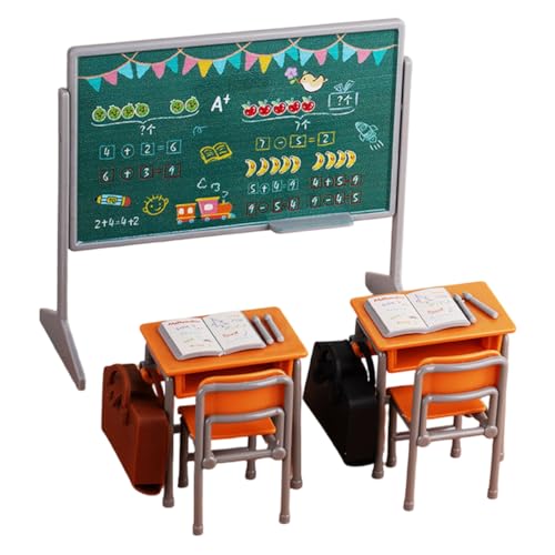 Suministros escolares para casa de muñecas VOSAREA set de muebles pequeños