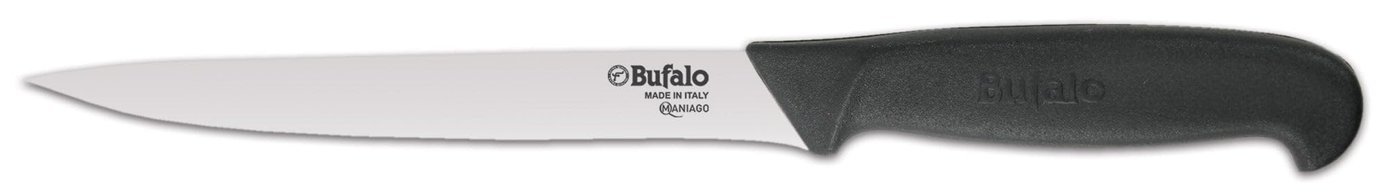 Set Coltelli 3 Pezzi per Tritare Sfilettare e Spelucchino Bufalo Kit Chef Manico Nero