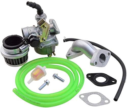 WOOSTAR PZ19 Carburetor Rebuild Kit with Air Filter Replacement for 4 Stroke 50cc 70cc 90cc 110cc 125cc Taotao Roketa Baja Kazuma Polaris Sunl Moped ATV 4 Wheeler Baja Green