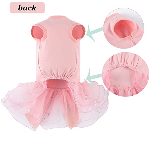 Vestido Glitter Princesa para Perro XL Rosado miniatura 4