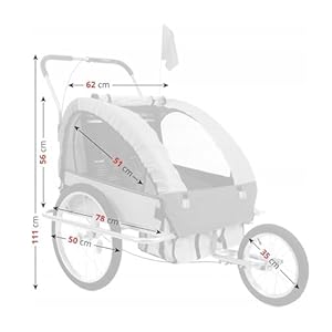   Dog-Bike-Trailer-Pet-Stroller-Bicycle-Carrier-WHitch-Suspension-Visibility-Flag-and-Reflectors-88Lb-Weight-Capacity
