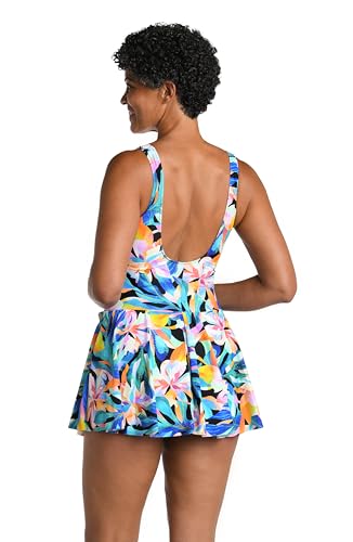 Maxine Of Hollywood Women's Standard Surplice Swim Dress One Piece Swimsuit2