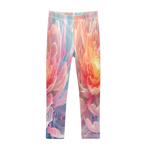 Bolaz Toddler Girls Leggings Printed Yoga Pants Leggings Fire Flower for Kids