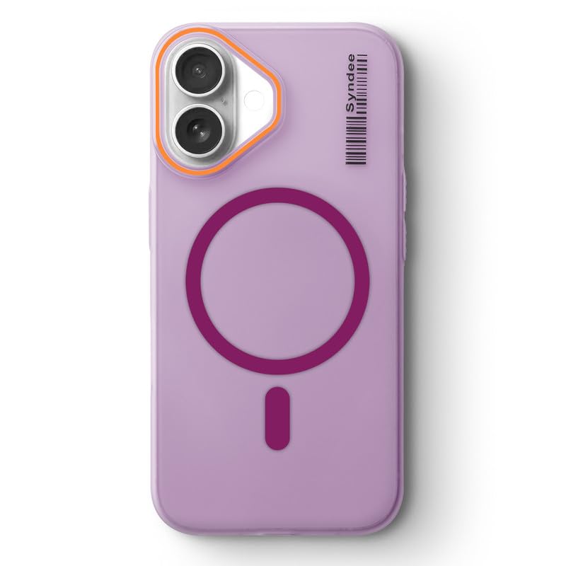 Image of Mr. Case Back Cover for iPhone 16 Sleek Frosted Translucent Back with Wireless Charging Support | Anti-Scratch Shockproof Phone Case - Pink