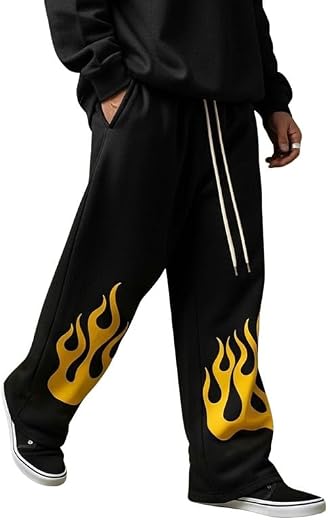 CLOTH N CODE Stylish Black Oversize Fit Solid Men's Track Pant | Comfortable Lounge Pants for Men | Blended Cotton Casual ...