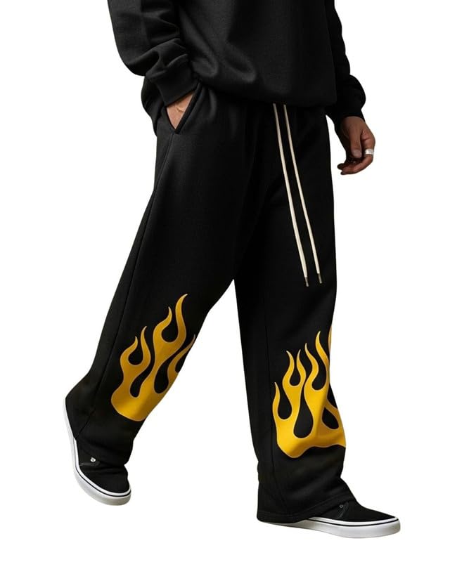 cloth n code Stylish Black Oversize Fit Solid Men's Track Pant | Comfortable Lounge Pants for Men | Blended Cotton Casual Joggers Waist 28-34 Inch | BTT195_BLK-picture-10