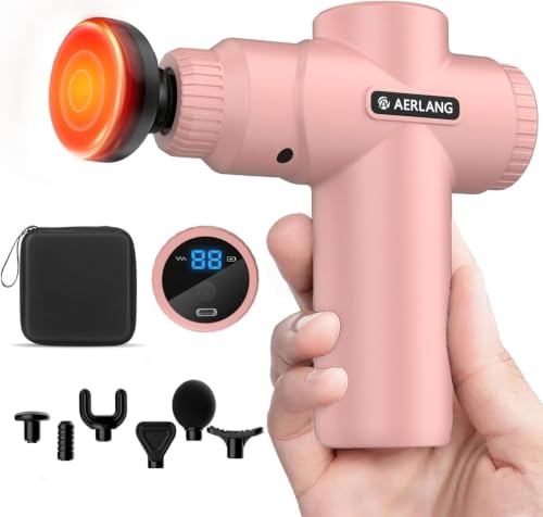 AERLANG Birthday Gifts for Women Massage Gun with Heat deep Tissue Pink