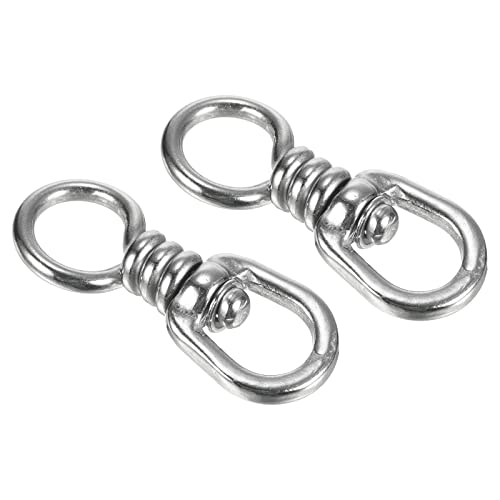 PATIKIL Fishing Swivel, 5 Pack 363lb Stainless Steel Hook Lure Connector for Saltwater Fishing Silver