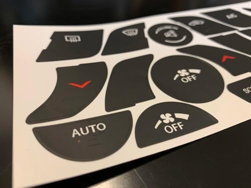 Car Air Conditioning Dash Button Sticker for Chrysler 200 2014 2015 2016 2017,Radio Dash Buttons Decal Replacement Stickers Auto Interior Accessories