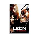  Poster de film Leon sur toile style vintage sans cadre - Décoration murale pour salon, chambre à coucher - 20 x 30 cm