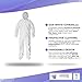 AMZ Medical Supply White Disposable Coveralls with Hood & Boots, Small. Pack of 5 Microporous Lab Coveralls for Men & Women. 60 GSM Painters Suit Disposable with Elastic Wrist, Lower Back, Zipper