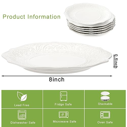 Soujoy SO-DINNERTPLATE-8IN-6P Set Of 6 Salad Plate thumb #1