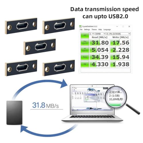 Chenyang 5 Pack USB C DIY Connector USB C 24Pin Female Socket Port Repair Replacement Solder Adapter with Panel Mount Screw Hole - Afbeelding 5