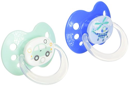 Playtex Silicone Binky Pacifiers, Newborn, 0-6 Months - 2 Pack (Styles/Colors May Vary)