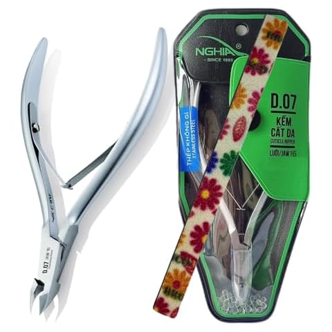 Nghia Professional Stainless Steel Cuticle Nipper C-07 (D-07) Jaw 16 Osimihome Cuticle Cutter Trimmer Manicure Tools with Double Spring– Perfect Nail Care Tool at Home Spa Saloon Cover