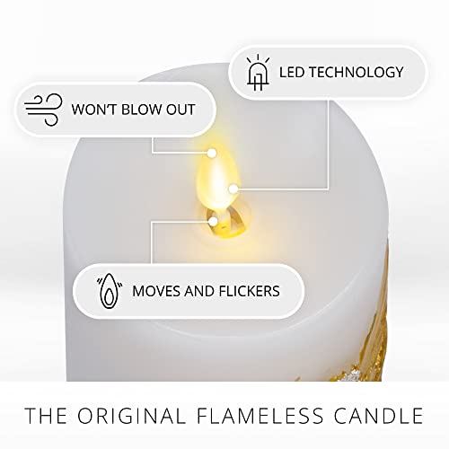 Luminara 996827 Embossed White Pinecone Flameless Led Candle Pillar thumb #2