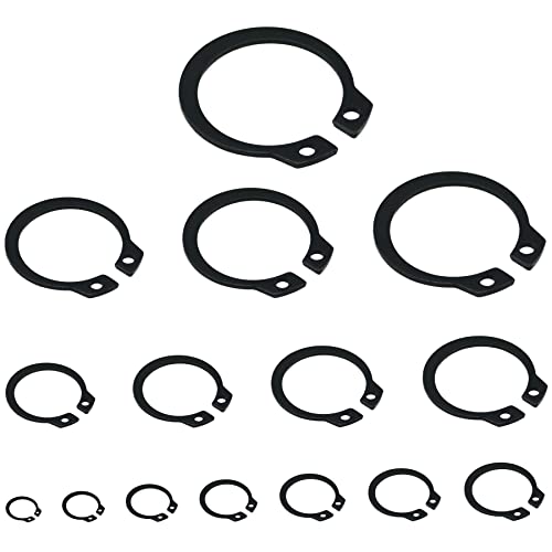 Lot de 310 Anneau de Retenue,Assortiment De Circlips Extérieurs,C-Clips