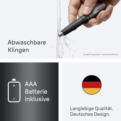 Braun Ohren Und Nasenhaartrimmer, Trimmer mit Doppelklingen, EN21, Grau – Ansicht 6