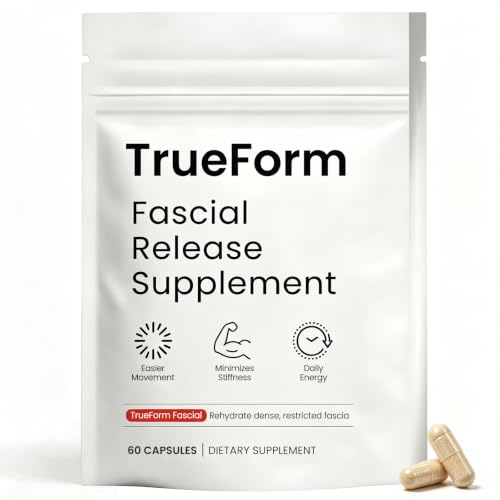TrueForm Fascial Release Supplement | Fascial Release Support with Hyaluronic Acid Silica Serrapeptase Boswellia Bromelain Gotu Kola | Restores Flexibility & Mobility - 60 Capusles (1PCS)