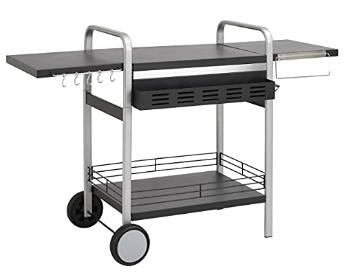 tepro Universal BBQ-Tisch & Abdeckhaube Universal für Grillwagen klein, anthrazit (48,3 x 104,1 x 101,6 cm) 48.3x104.1x101.6 cm