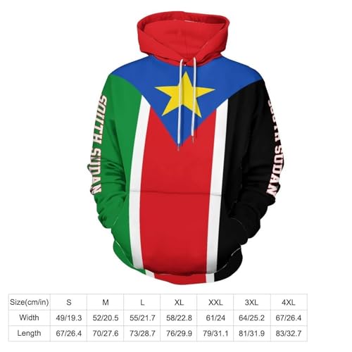 Sweat à capuche homme imprimé drapeau graphique pull hiver chaud - 6
