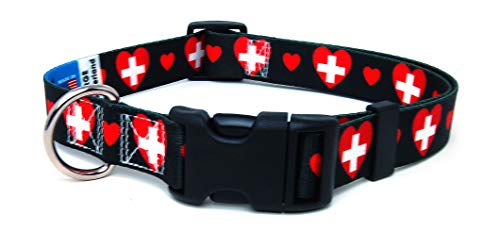 The Swiss Dog Collar 10 I Love Switzerland Dog Collar | Great for Swiss Holidays, ...