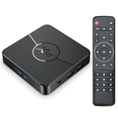 Android 11.0 TV Box, LEFFOT 4K Ultra HD Streaming Device for TV, Home Smart TV Box with 4GB RAM 64GB ROM, HDR10+, Amlogic S905W2 Quad Core, 2.4G/5G Dual Band WiFi 5, BT 4.0, for Netflix, Youtube...
