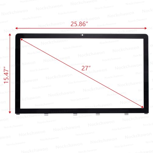 Image of New A1312 LCD Display Front Glass Panel Cover 922-9147 922-9469 Replacement for iMac 27 Inch A1312 LCD Front Glass (2011 Year)