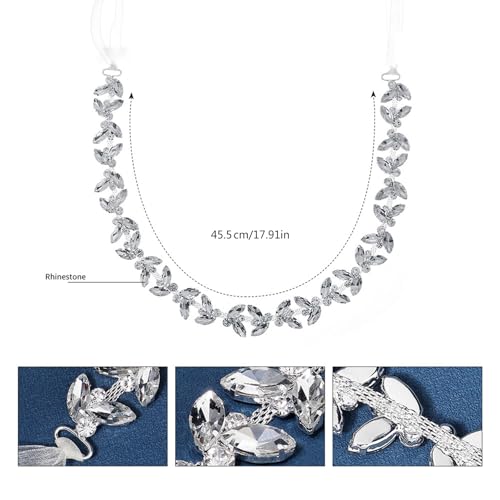 Rhinestones Bridal Belt Wedding Dresses Waistband Fashion Adjustable Waist Belt for Stylish Jeans Attires4