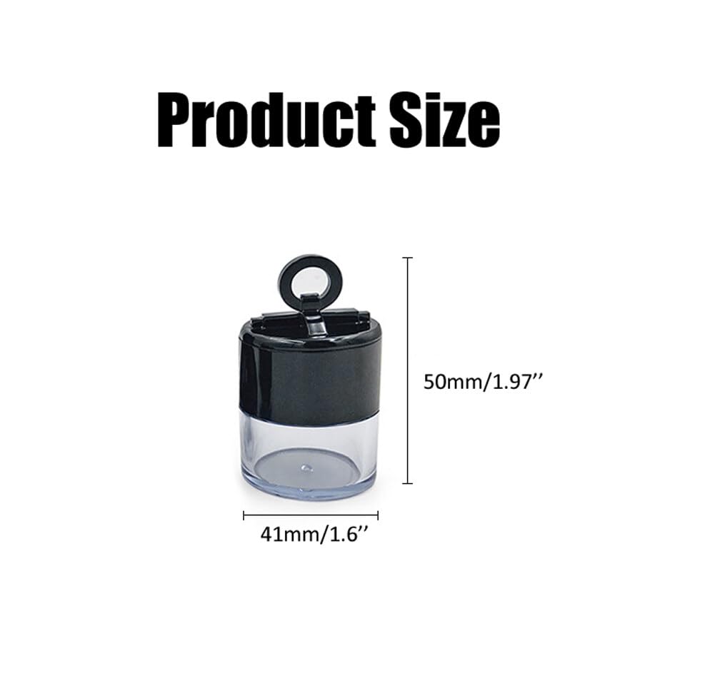 2Pcs 10g/0.34oz Empty Refillable Loose Powder Case with Sifter Mirror Sponge Puff Portable Cosmetic Container for Blusher Makeup Storage - Image 2