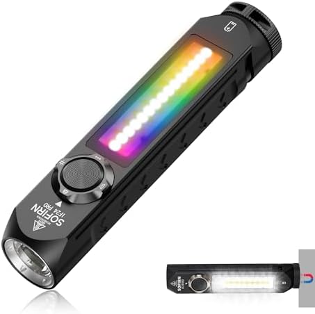 Sofirn IF24 Pro Super Bright Flashlight for Emergencies, 1800LM LED Flashlights for Camping, Rechargeable Flashlights High Lumens, Waterproof Flash Light Battery Powered, Magnetic Red Light Flashlight