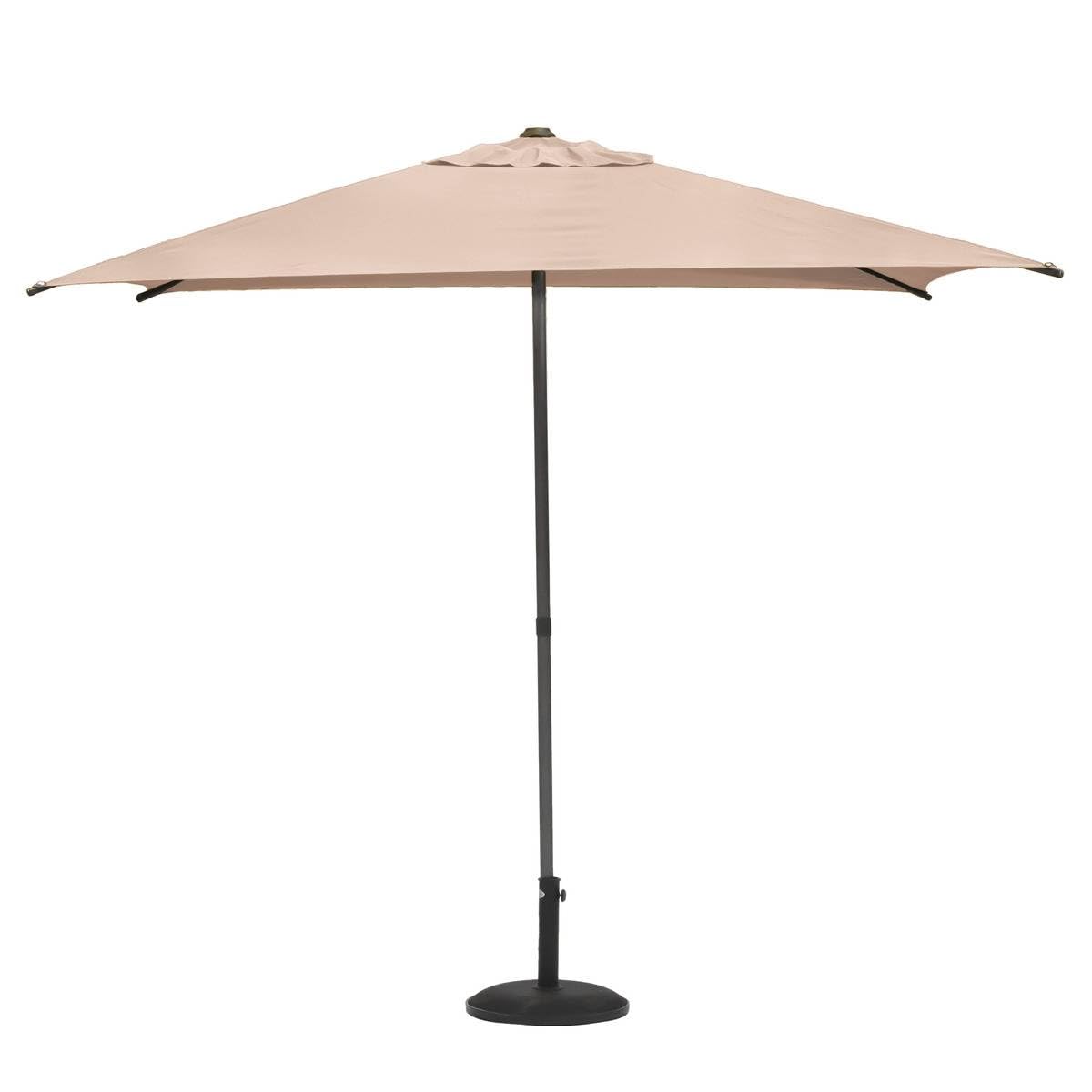 Hespéride - Parasol Droit Carré Soya - 2,5x2,5m - Haute Protection UV, Toile Amovible Déperlante et Orientable - Structure Acier Traité Antirouille