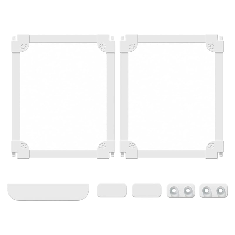 Cercado modular para cães e pequenos animais everfront com painéis plásticos brancos, 61 cm
