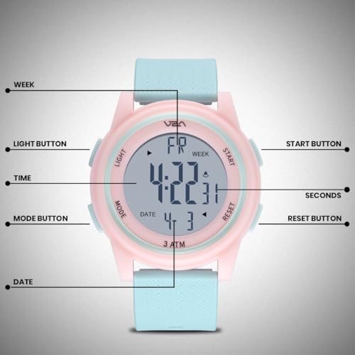 Image of V2A Nova X 2810 Digital Watch for Kids & Teens | Large Easy-Read Display | Alarm Stopwatch Backlight | TPU Sport Strap | 30M Water Resistant | Boys Girls Everyday Watch