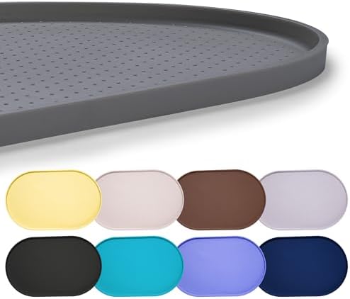 Hubulk 100% Waterproof Silicone Pet Feeding Mat with Raised Edge for Food and Water, Dog Bowl Mats, Cat Bowls Placemat with High Lip Protects Floor for Cats and Dogs (Gray, 16″ L x 10″ W) Hubulk 100% Waterproof Silicone Pet Feeding Mat with Raised Edge for Food and Water, Dog Bowl Mats, Cat Bowls Placemat with High Lip Protects Floor for Cats and Dogs (Gray, 16″ L x 10″ W)
