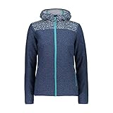 Warm und gemütlich CMP Damen Damenjacke mit Animal Print und Kapuze 30H9816 Jacke, Blue, D44