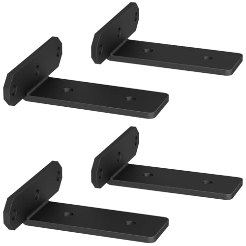 TESSTINA Escuadras para Estanterías 80kg, Brackets Metálicos, Soporte Balda, Escuadra Estantería, Soporte Estanteria Pared Invisible para Baldas