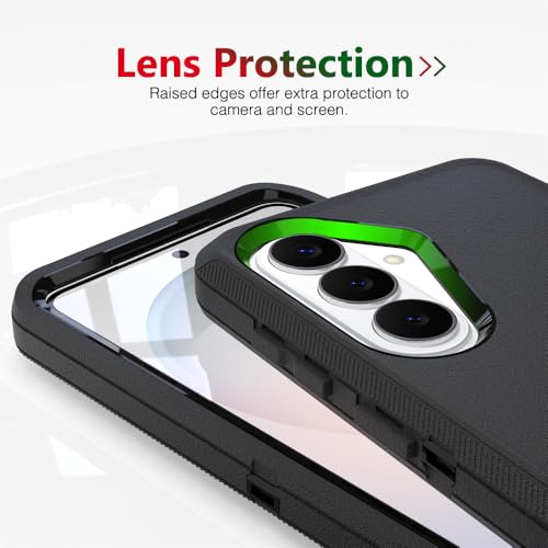 Image of Rugged Case Compatible with Samsung Galaxy S26 Plus | Heavy-Duty Shockproof Protective Cover, Black