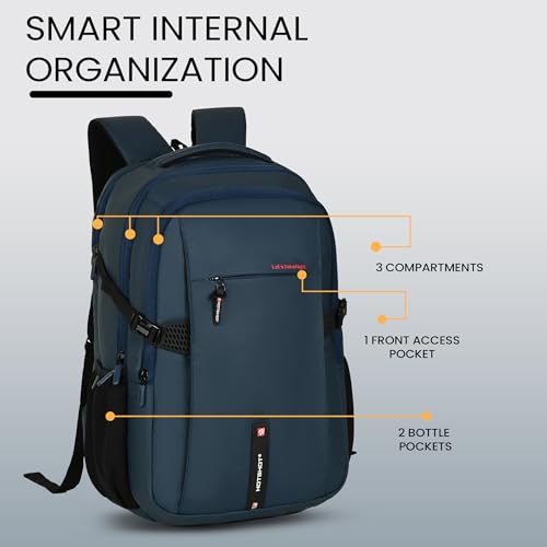 Image of HOT SHOT QUANTUM 1355| 35 L unisex laptop backpack |15.6 inch|Detachable Key Ring,|Trolley sleeve|laptop bag for men|office & college|bag for men & women