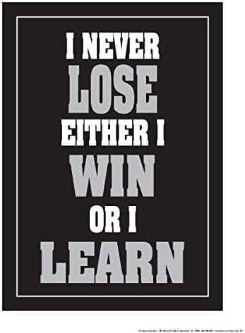 ALGRA I Never Lose Either Win or I Learn 18" X 24" Poster (Blue)