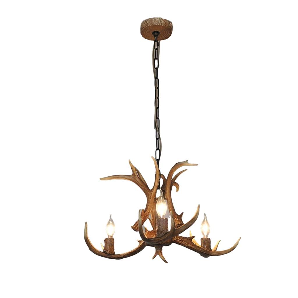 Lustre bois de cerf rétro suspension vintage américaine pour hôtel et bar