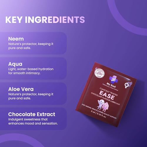 Image of My Soul ChocoLux Chocolate Flavoured Edible Intimate Lube - pH-Balanced, Dermatologically Tested Lubricant (3ml x 10 Sachets) | Safe for Oral, vaginal Use | Intimate-Safe formula - 10 Single-Use Sachets