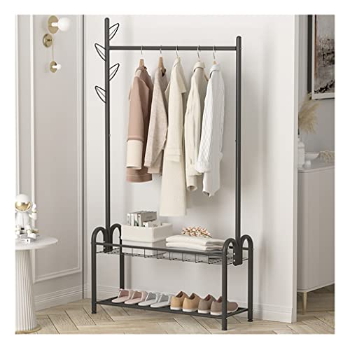 Portemanteau robuste avec banc à chaussures et étagères pour entrée