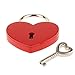 2 Pieces Small Metal Heart Shaped Padlock Mini Lock with Key for Jewelry Box Storage Box Diary Book,Red