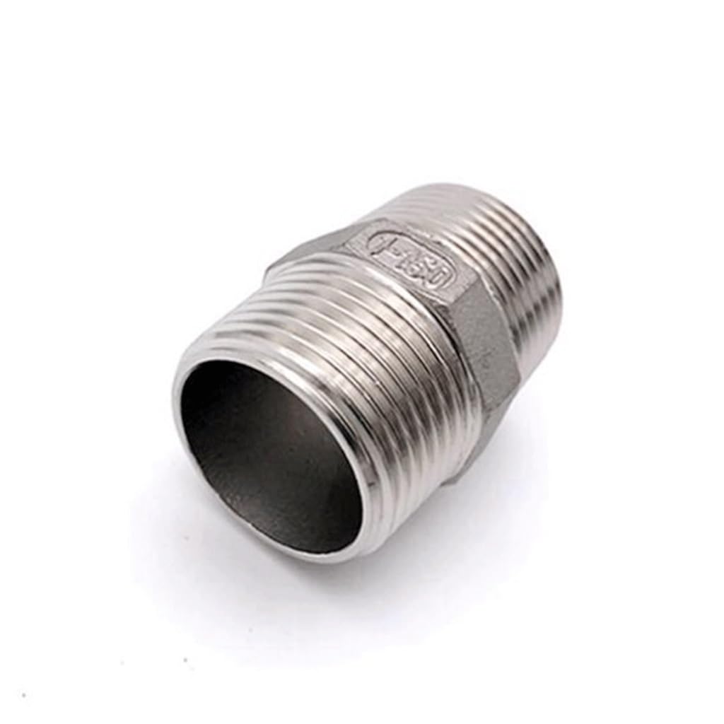 Crcrc Men's One Color 316 Stainless Steel Thread Equal Nipple Connector - Durable Water Pipe Fitting For Home And Garden(2Inch)