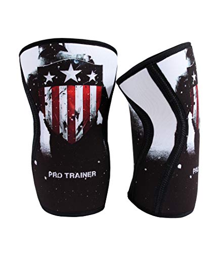 Joelheira Crossfit 7mm Capitão Escudo (133, M)